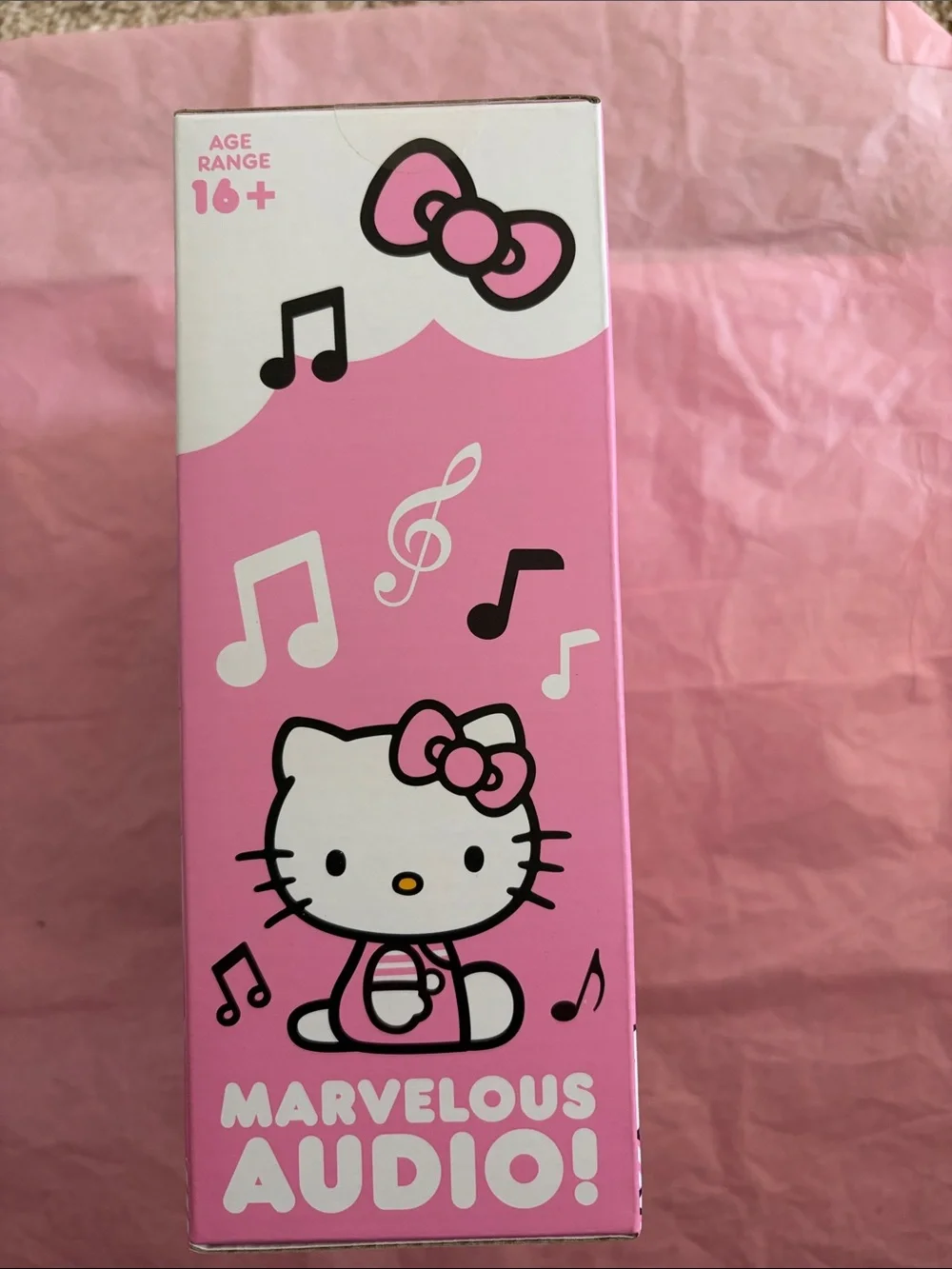 Hello Kitty Pink Wireless Bluetooth Light-Up Headphones with Rainbow Earcups